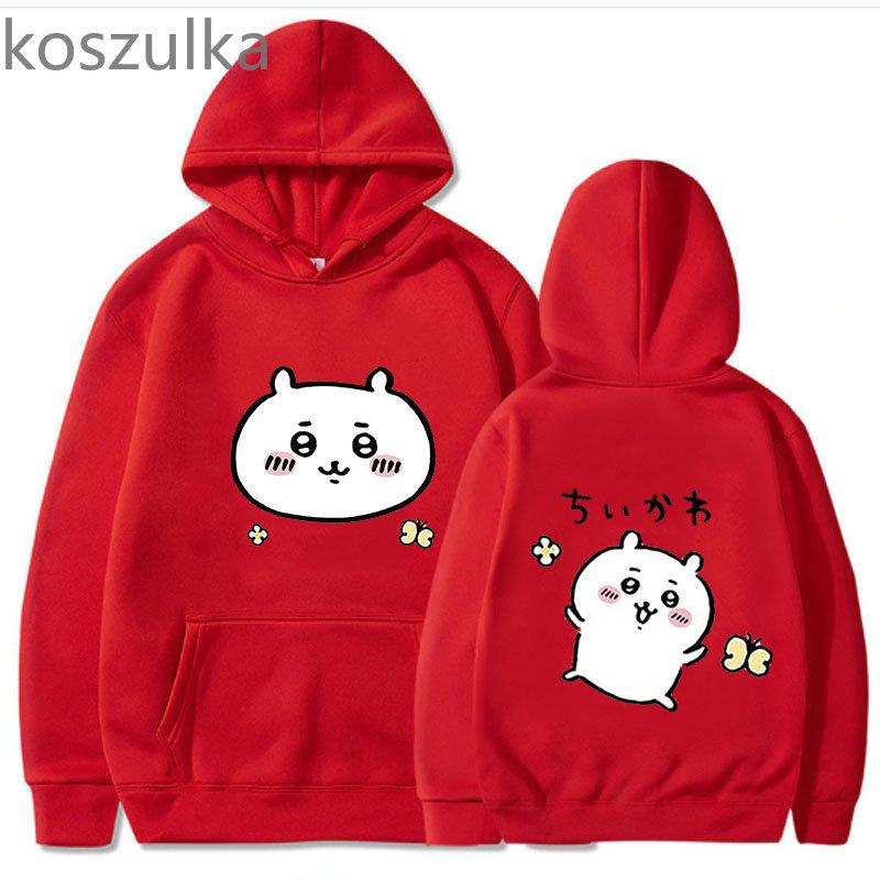Модная толстовка с капюшоном в стиле аниме Chiikawa, уличная одежда, пуловер с принтом печати, унисекс, осенне-зимняя толстовка в стиле хип-хоп, одежда унисекс
