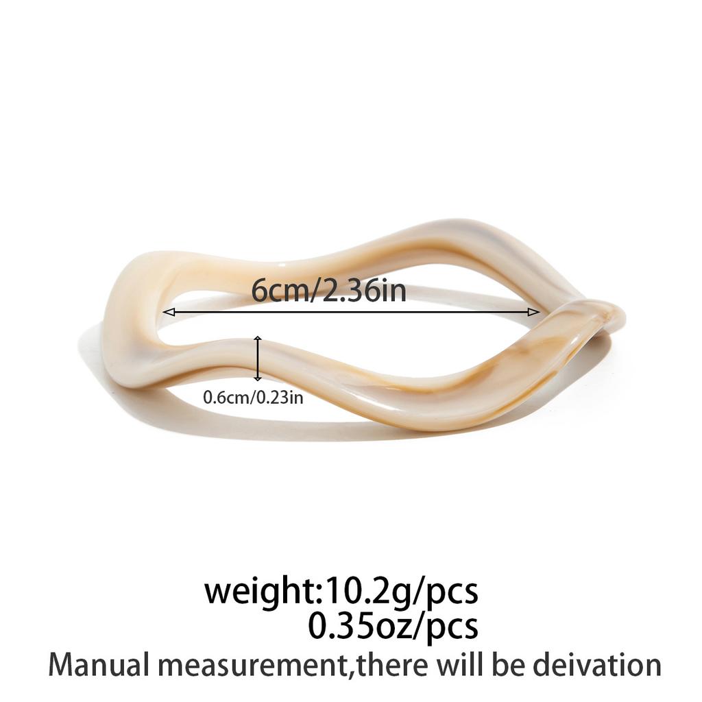 DIEZI 8 Style New Bohemian Beige White Acrylic Resin Bangles Exaggeration Fashion Geometric Wide Bangles Bracelets For Women Men