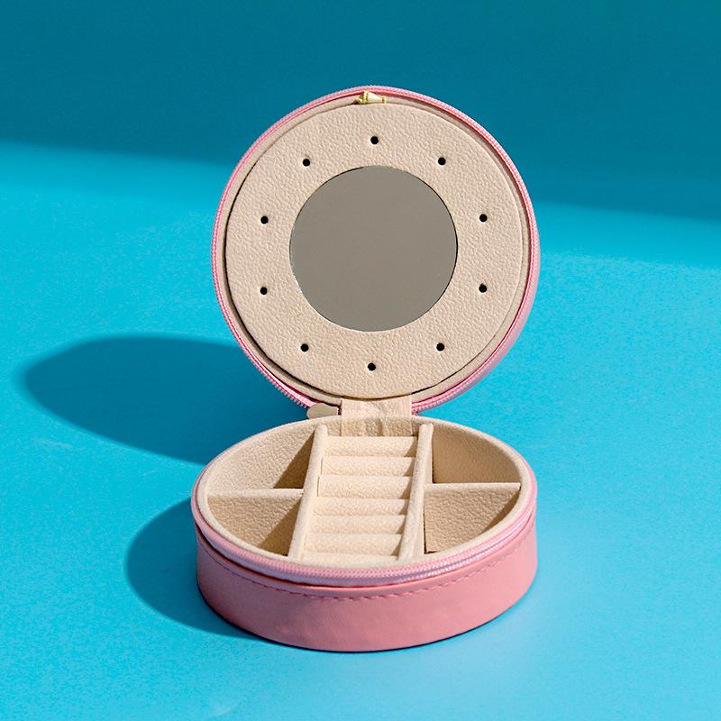 Многослойная шкатулка для украшений Маленькие серьги-гвоздики Коробка для колец Коробка для ожерелий Серьги Шкатулка для украшений Портативная кассета Зеркала для украшений