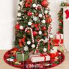 90cm Christmas Tree Skirt Brushed Cloth Carpet Personality Pattern New Year Christmas Tree Floor