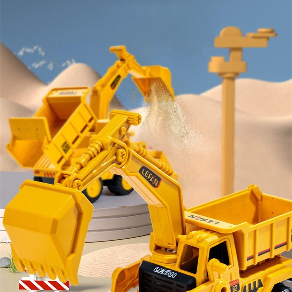 Vehicles Toy Engineering Car Toy Yellow Children Excavator Toy Dump Truck Model Toy  Parent-child