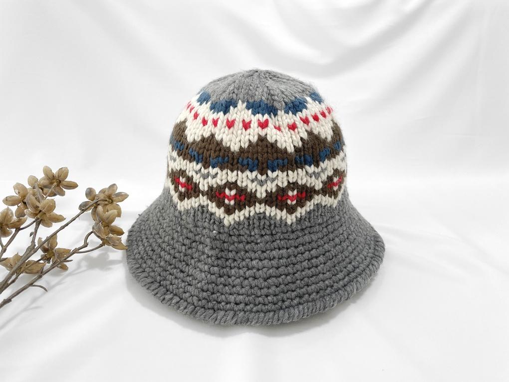 Women's Unisex Hand-Jacquard Bucket Hat