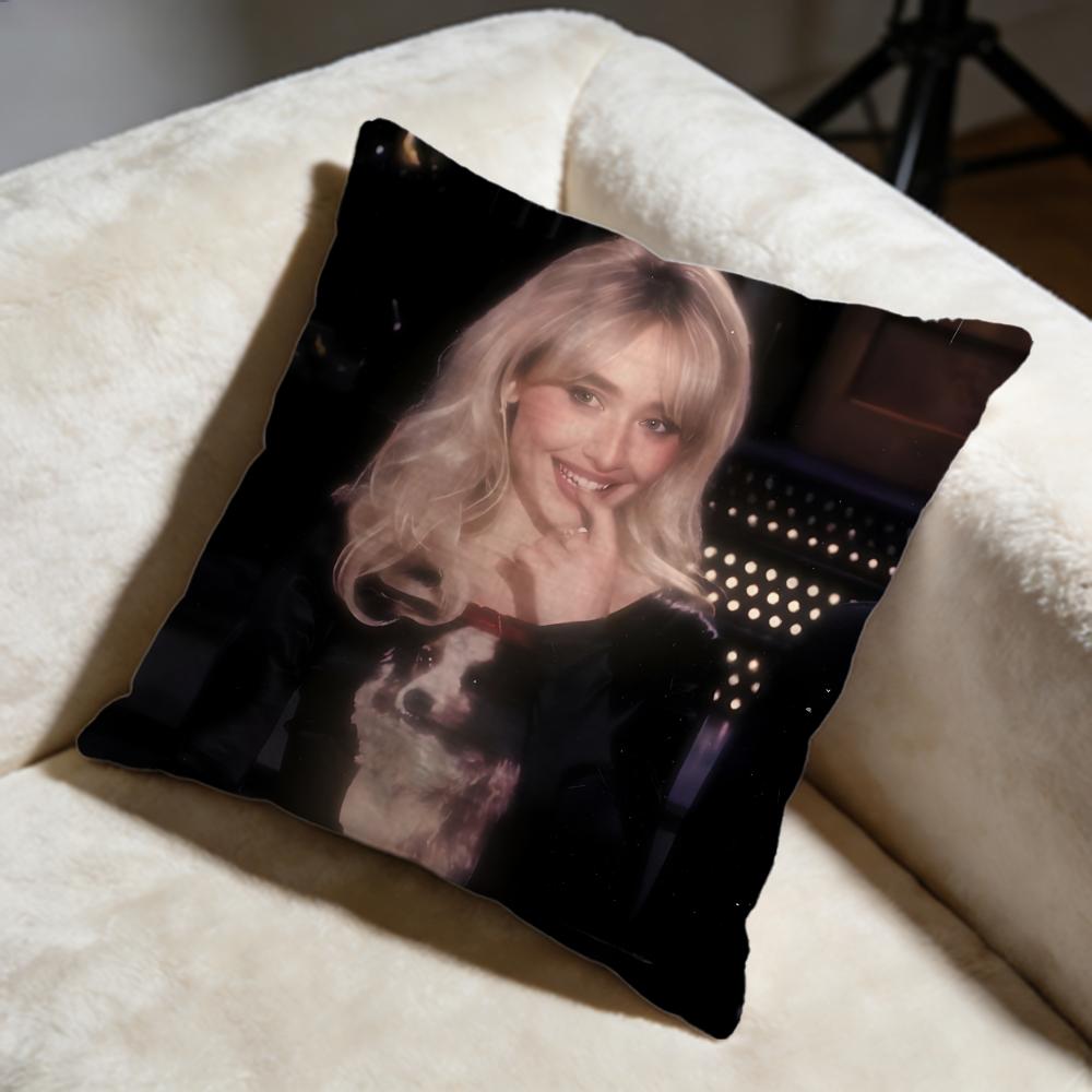 Popular SSabrina Carpenterful Cushion Cover Soft Decorative Pillow Case Suitable for Bedroom Sofa Car Travel Use
