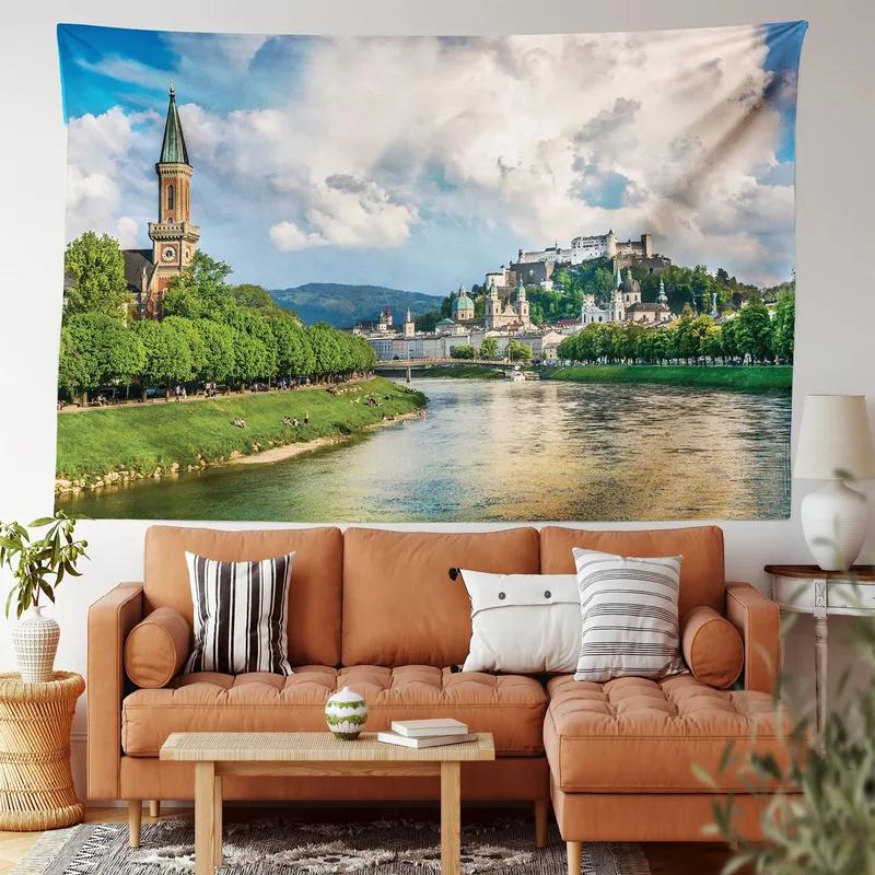 Pink Purple Cloud Scenery Tapestry Office Living Room Tapestry Home Wall Decoration Tapestry