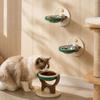 Indoor Cat Feeding Station 2-in-1 Wall Mounted Bowl, Elevated Food Anti-Tipping Foldable Raised Bowl Pet Feeder Shelf, Floating for Cats,