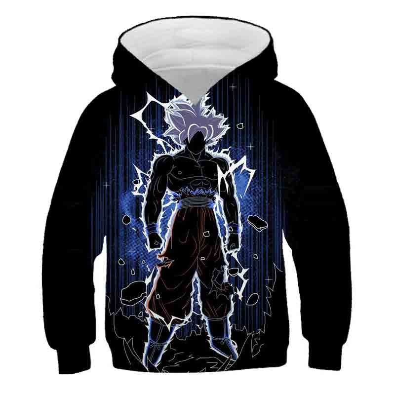 Детская толстовка, новинка 2023 года, Harajuku Dragn-Ball, крутой топ с капюшоном с 3D принтом для мальчиков и девочек, весенние топы с длинными рукавами, модная толстовка в стиле аниме