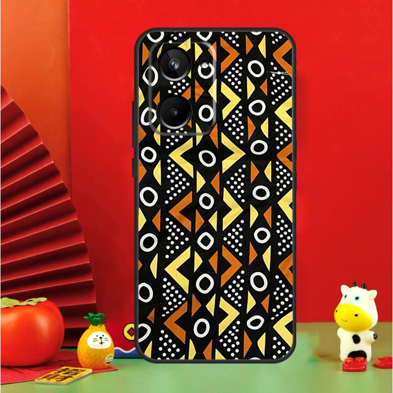 African Style Fabric Print For Realme 10 11 12 13 14 Pro Plus 15 GT7 Pro GT6 C65 C67 C63 C61 C55 C51 C53 C35 C75 Case