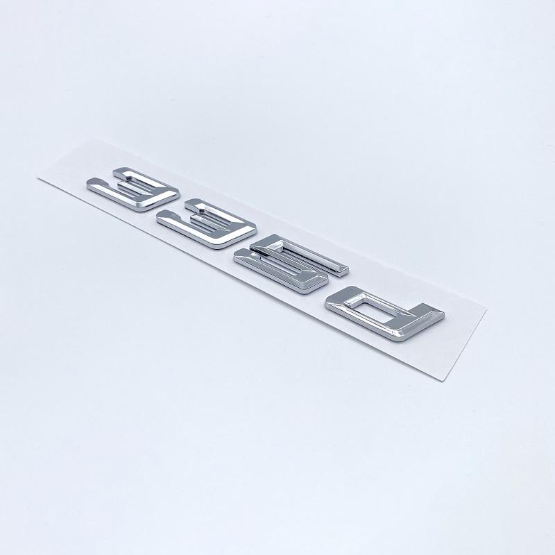 New Font Numbers Letters 316d 318d 320d 325d 328d 330d 335d GT ABS Emblem for BMW 3 Series E90 E46 F30 Car Trunk Logo