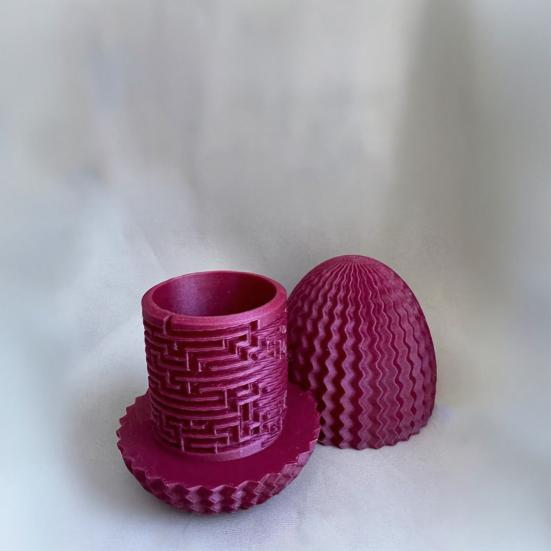 3D Printed Maze Dragon Egg Puzzle Box with Hidden Storage Cavity, Brain Teaser Game for Easter Birthday Holiday Surprise Container
