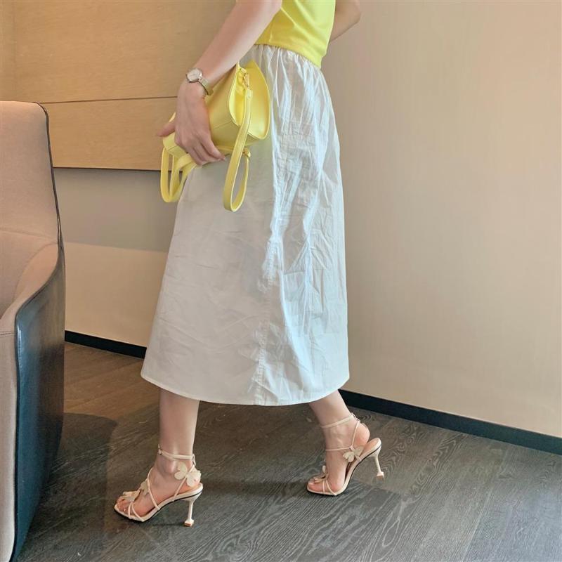 2024 Новые летние босоножки для женщин, модные тонкие каблуки с пряжкой, квадратный носок, открытый носок, бабочка-узел, платье, женская обувь Zapatos