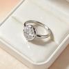 925 Sterling Silver Rings for Women Couple Minimalist Handmade GOld Oval Zircon Ring Fine Jewelry Gift Prevent Allergy