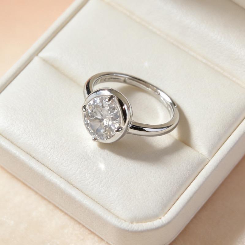 925 Sterling Silver Rings for Women Couple Minimalist Handmade GOld Oval Zircon Ring Fine Jewelry Gift Prevent Allergy