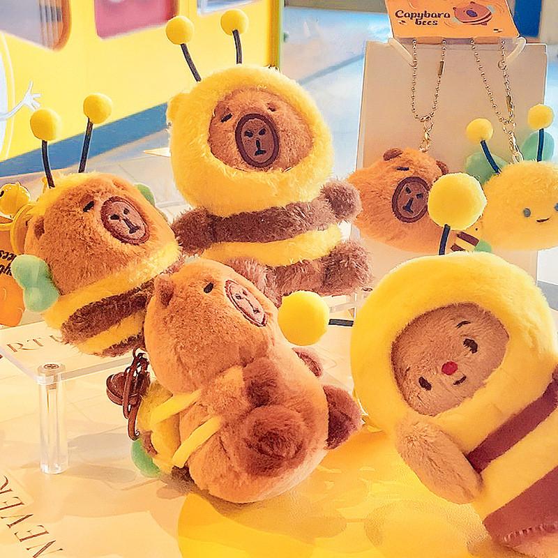 Cute And Capybara Bee Cartoon Keychain Decoration Plush Gift Friends For