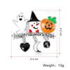 Happy Halloween Brooch with Small Charms - Ghosts, Ghouls, Pumpkin