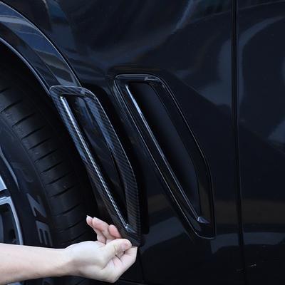 Черный ABS Наклейка на боковой воздухозаборник крыла автомобиля 'Жабры акулы' Декоративная накладка на боковой воздухозаборник Для BMW X5 G05 2019-2026 Аксессуары