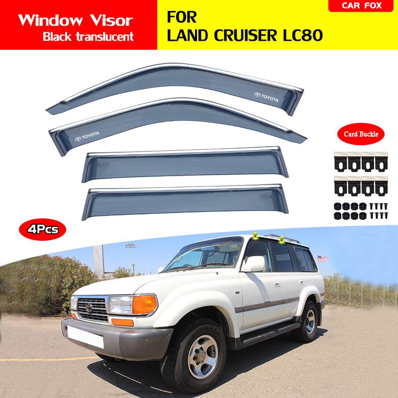Для TOYOTA LAND CRUISER LC100 C200 LC300 LC80 Аксессуары Козырьки на окнах Защитный кожух от дождя Козырьки дверей Вентиляционные шторки Внешняя отделка Хром