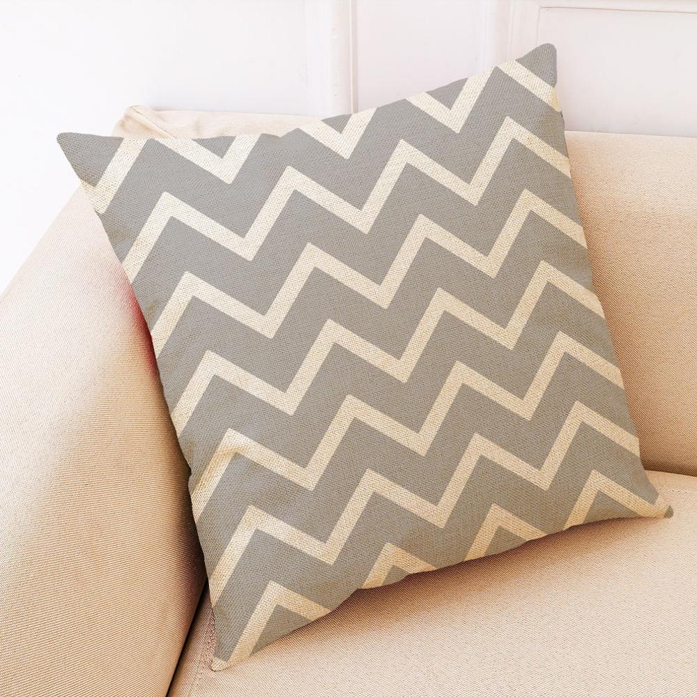 Geometric Gray Cushion Pillowcase Geometry Decorative Yellow Pillow Creative Home Decoration for Sofa Cushions Customized