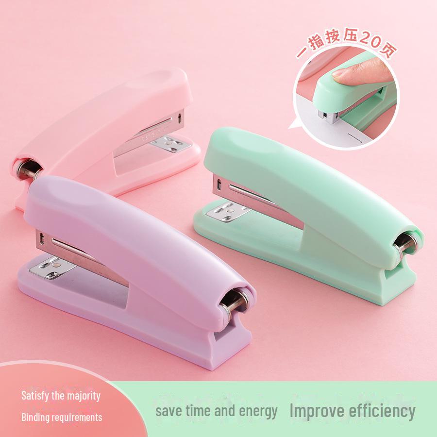 Цвет макарон №. 12 Степлер, облегчающий работу: Портативный офисный и студенческий переплетный инструмент среднего размера