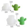Cactus Shape Candle Making Silicone Mold - 3D Succulent Molds for DIY Handmade Candle, Cake Decor, and Clay Crafts