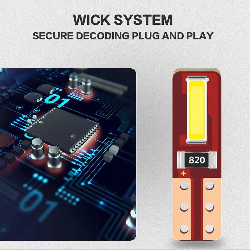 10 шт. T5 2SMD светодиодная лампа W3W W1.2W Led Canbus для кондиционера кнопка подсветка приборная панель светодиодный предупреждающий индикатор