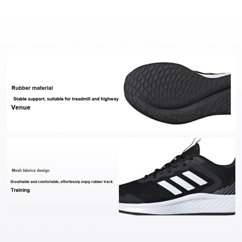adidas Fluidstreet Удобные Универсальные Сетчатые Балансовые Низкие Кроссовки для Бега Мужские Кроссовки Черные Белые IF8650