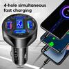 New  66w 4 Usb  4 In 1 Car Phone Charger 3.1A Digital Super Fast Charger Cars Phone Charger Adapter Universal Auto Accessories