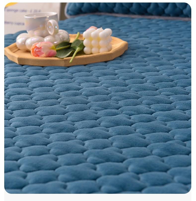 Цельная молочная бархатная хлопковая простыня на подкладке, кровать размера «queen-size», утолщенное покрывало, новый зимний флисовый защитный чехол для матраса