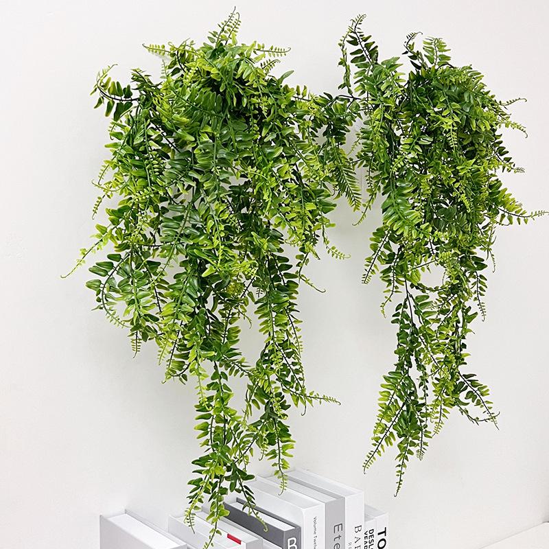 Искусственное зеленое растение, персидский лист, настенное украшение, искусственный цветок, ротанг, настенное украшение, подвесная водная трава, лоза, папоротник, украшение