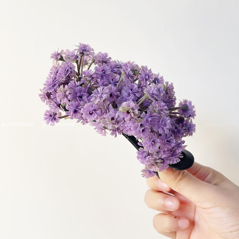 Bohemian Starry Sky Flower Hair Clip Sweet Thai Hairpin Headwear Floral Side Clip Female