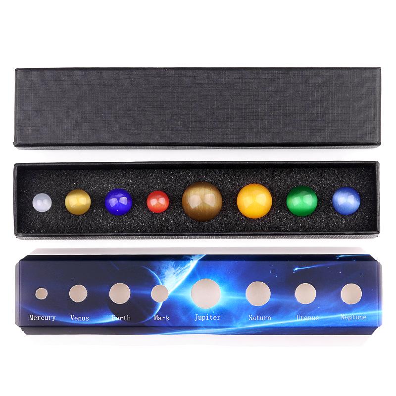2079 Cat's Eye Stone Solar System Galaxy Ornament for Educational Science