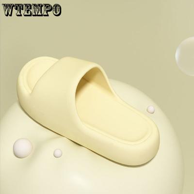 Женские тапочки из ЭВА, мягкая подошва, удобные толстые каблуки, легкие домашние тапочки на плоской подошве, износостойкие и противоскользящие, домашние тапочки ярких цветов для ванной комнаты