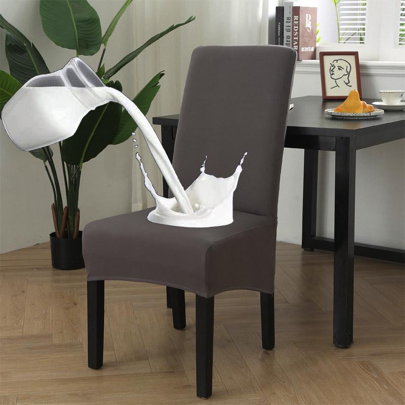 Очень большие водонепроницаемые однотонные эластичные чехлы на стулья XL