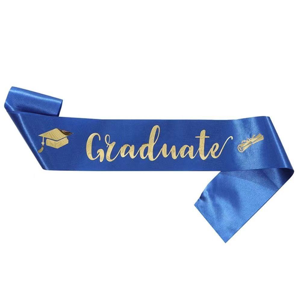 5pcs Satin Graduation Sash Belts Adjustable Bachelor Sash Congratulations Straps Photo Booth
