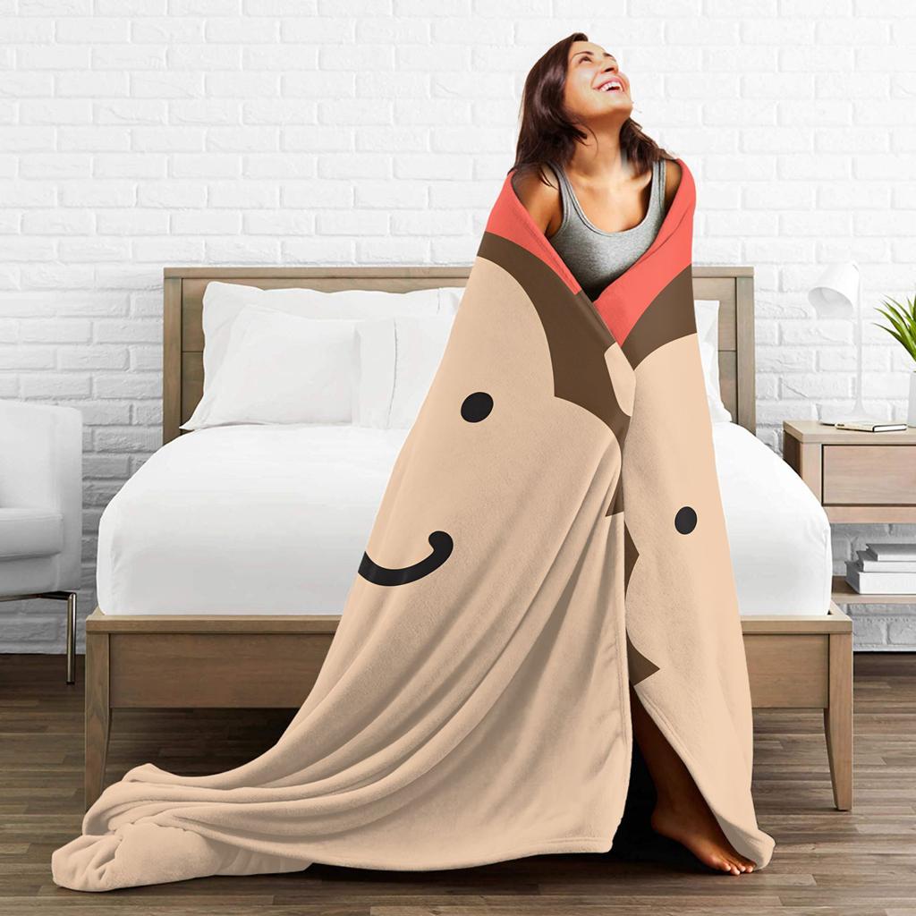 Monkey Blanket Autumn Hoho Cozy Throw Blanket For Girls Home Decor Flannel Bedspread Bed Cover