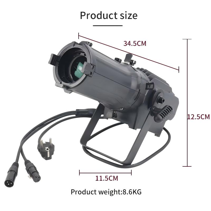 100W imaging light 2in1 Zoom Profile Surface Studio Gobo Spotlight Variable Zoom Ellipsoidal DMX LED Leko for Light Show DJ CLUB