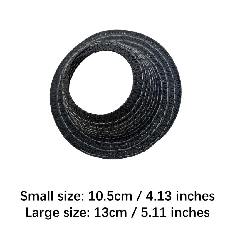 Элегантный плетеный аксессуар для кук 17 см, с открытым верхом, летняя шляпа, портативная, для модного образа