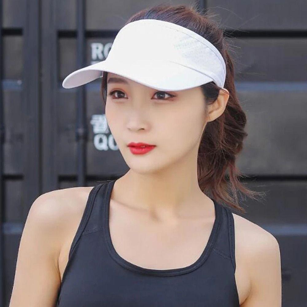 Летняя шляпа от солнца Защита от УФ-лучей Кепки-козырьки Быстросохнущая шляпа Шляпа с открытым верхом