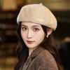 Autumn and Winter Hats Women's Big Head Circumference Shows the Face Small Beret Retro Versatile Octagonal Hat Fashion Painter Hat