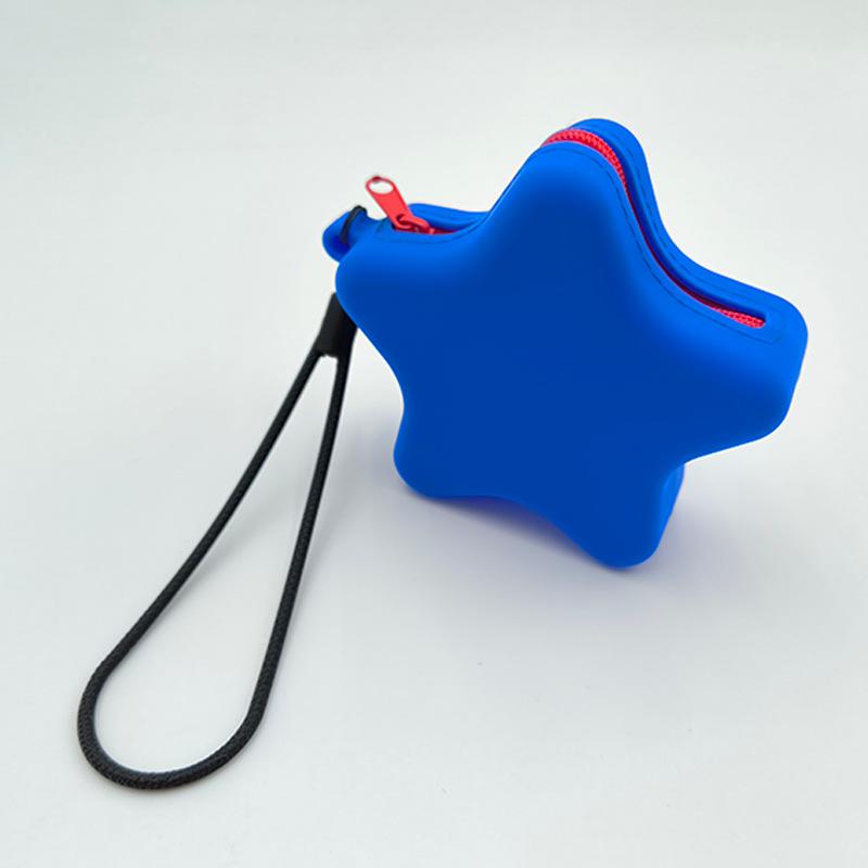 Starfish Coin Purse Silicone Zipper Design Ideal For Cosmetic And Earphone Carrying