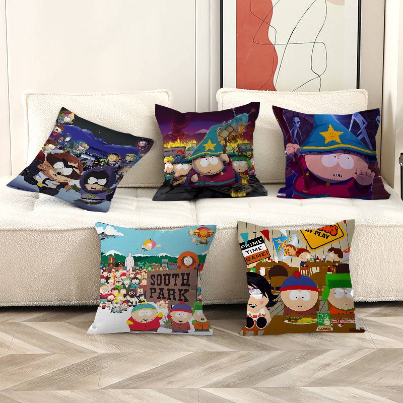 Classic Animation SSouth Cartoon Park Pillow Cover Sofa Cushion Cover Home Room Decoration Children Gift