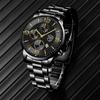 3pcs/set, Men's Calendar Fashion Business Stainless Steel Quartz Watch & Bracelet & Necklace Mens Gifts