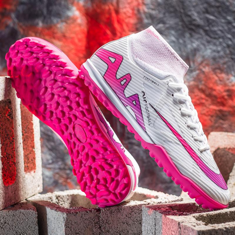 Foreign Trade New High-top Football Shoes Long Nail Football Shoes TF Broken Nail Training Shoes Football Falcon Men's