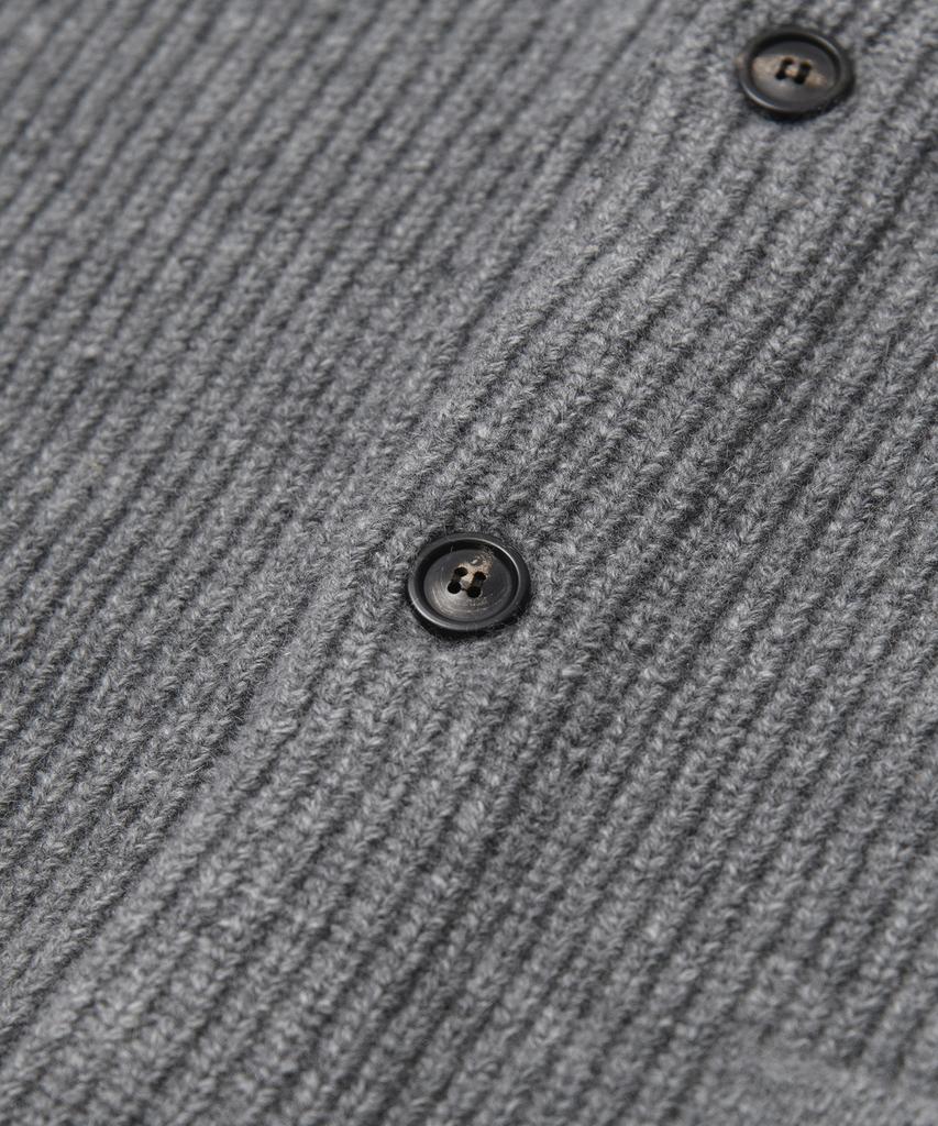 BEAT&SLNC Morrow Crewneck Cardigan (Melange Grey)