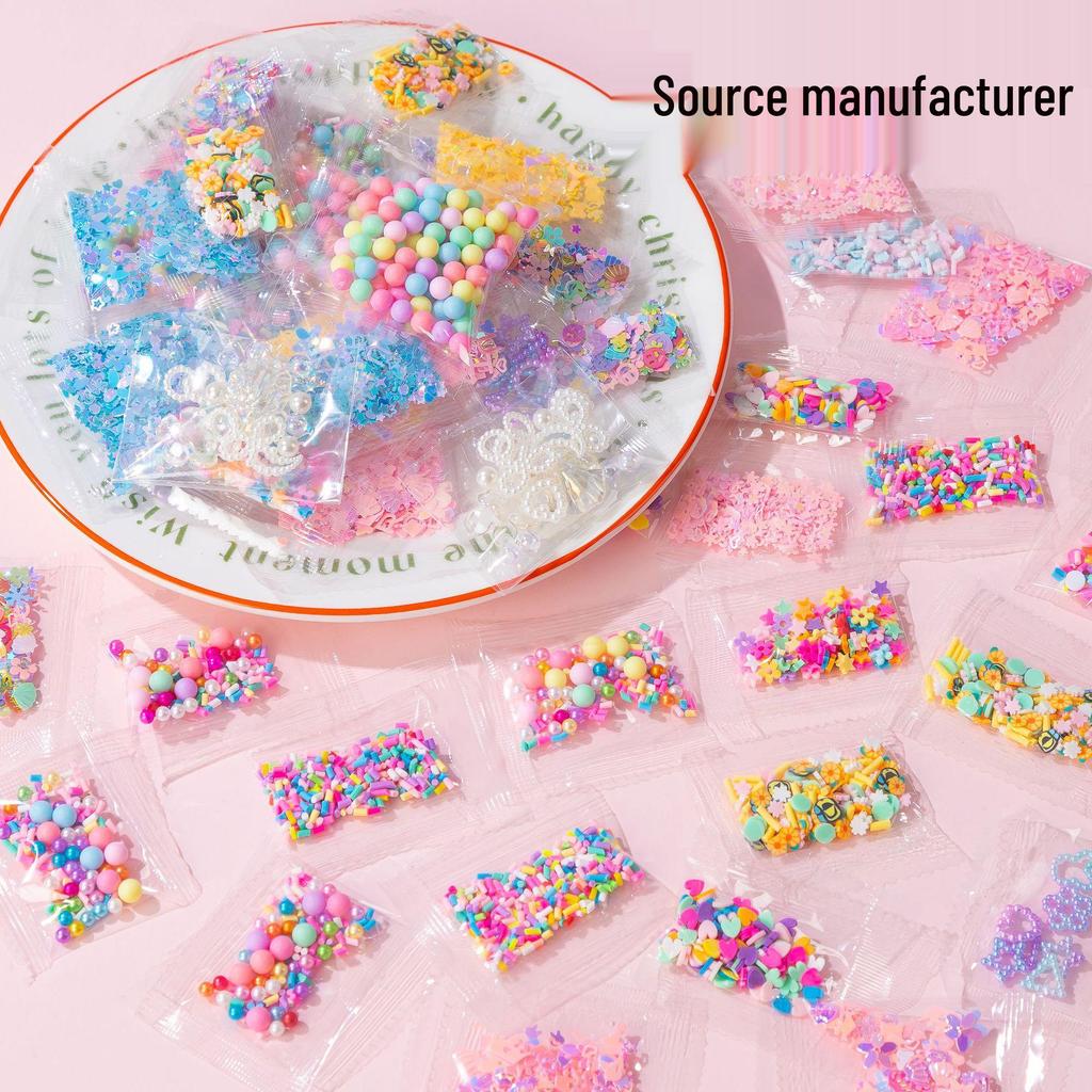 Полимерная глина Макарон Бусины и Гранулы Жемчужного Сахара для DIY Слайма, Эпоксидки и Поделок