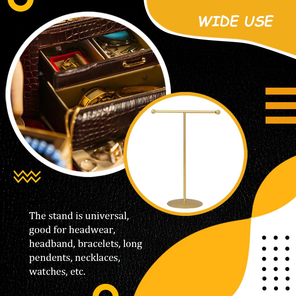 Браслет Т-образная стойка Ювелирные изделия Железная подставка для дисплея Головные уборы Наручный браслет Подставка для часов Многофункциональный органайзер для комода Реквизит