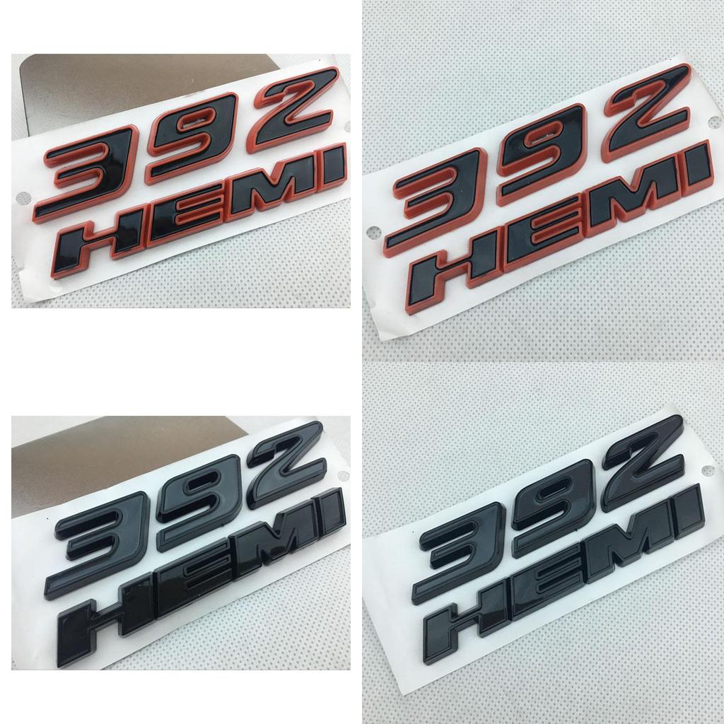 392hemi Black Red Emblem Fender Side Badge Sticker 64l Decal For 300c Srt8 3500