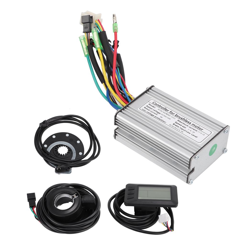 Electric Bicycle 17A Controller with KTLCD7U Display Panel Sensor Throttle for 350W Motor