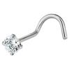 Stainless Steel Perforated Jewelry Diamond Nose Nail