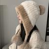 New Autumn and Winter Hats for Women In Winter Splicing Knitted Wool Hats for Winter Outdoor Ear Protection Bag Head Lei Feng Hat Warm Hat