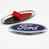3D Aluminum Car Front Rear Badge Emblem Overlay 14.5cm For Ford Explorer Mondeo Edge Focus Fiesta Kuga Auto Tuning Accessories